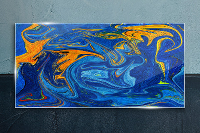 Tableau photo sur verre Tourbillons de couleurs océaniques