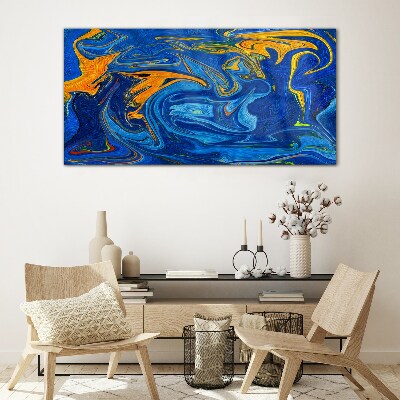 Tableau photo sur verre Tourbillons de couleurs océaniques