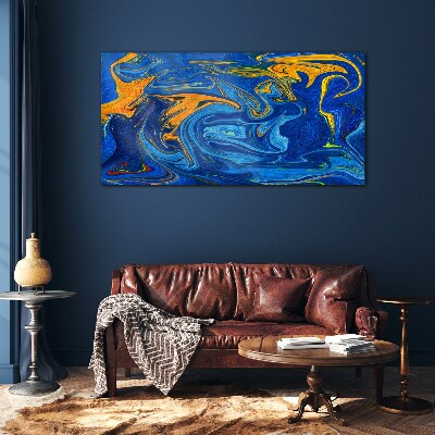 Tableau photo sur verre Tourbillons de couleurs océaniques