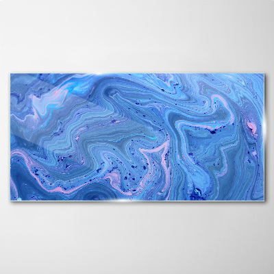 Tableau en verre Vagues océaniques de marbre bleu
