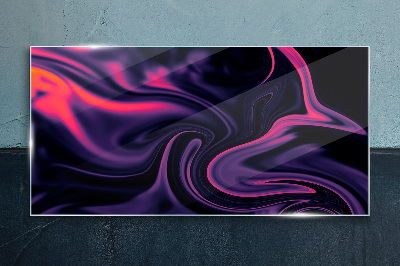 Tableau verre imprimé Vagues de couleurs la nuit