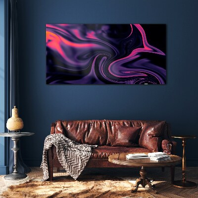 Tableau verre imprimé Vagues de couleurs la nuit