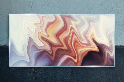 Tableau photo sur verre Vagues d'abstraction colorée