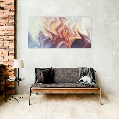 Tableau photo sur verre Vagues d'abstraction colorée