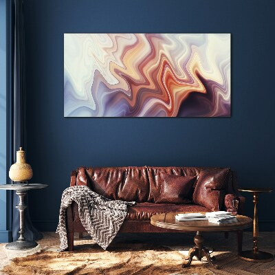 Tableau photo sur verre Vagues d'abstraction colorée