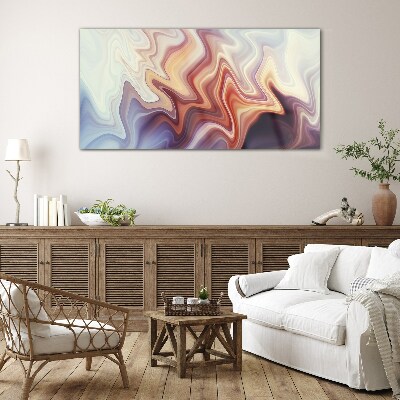 Tableau photo sur verre Vagues d'abstraction colorée