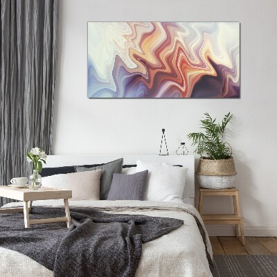 Tableau photo sur verre Vagues d'abstraction colorée