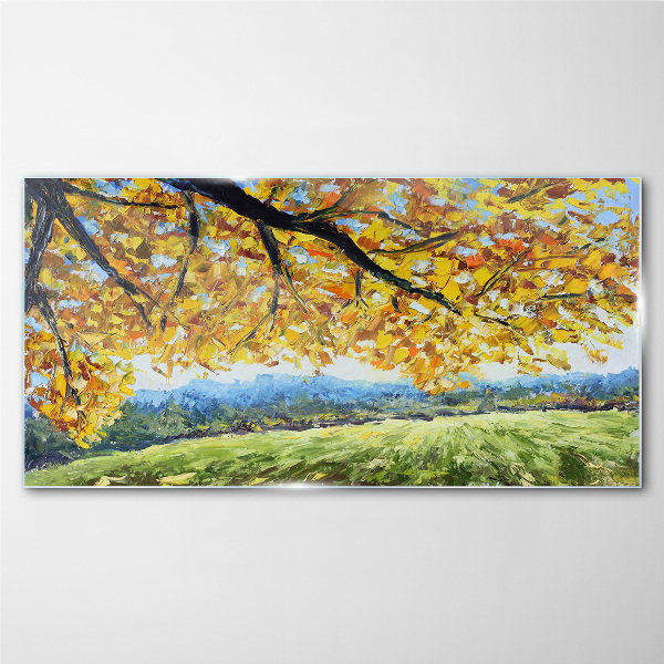 Tableau verre imprimé Automne doré dans le paysage