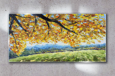 Tableau verre imprimé Automne doré dans le paysage
