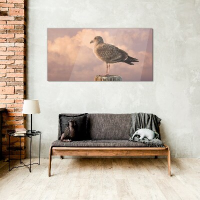 Tableau en verre Gardien ailé dans les nuages