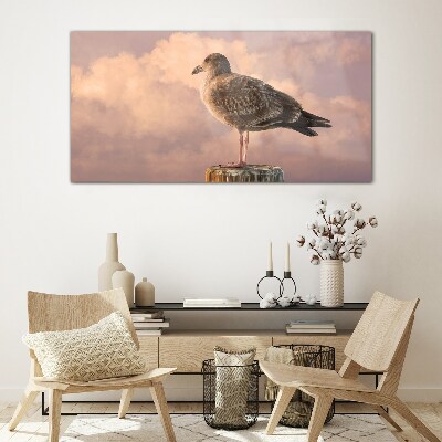 Tableau en verre Gardien ailé dans les nuages