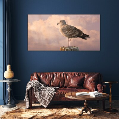 Tableau en verre Gardien ailé dans les nuages