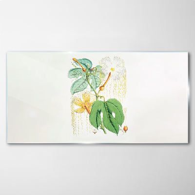 Tableau sur verre Motif floral aux couleurs pastel