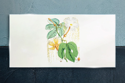 Tableau sur verre Motif floral aux couleurs pastel