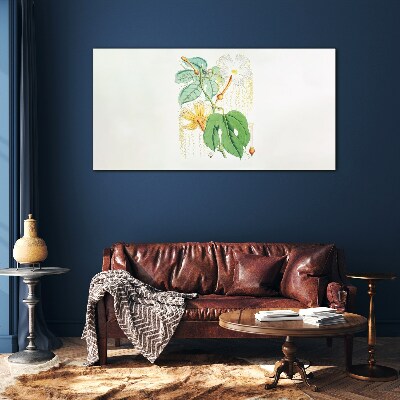 Tableau sur verre Motif floral aux couleurs pastel