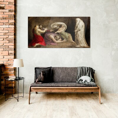 Tableau imprimé sur verre Un spectre face à la tragédie