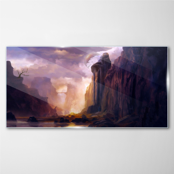 Tableau photo sur verre Paysages de montagne magiques