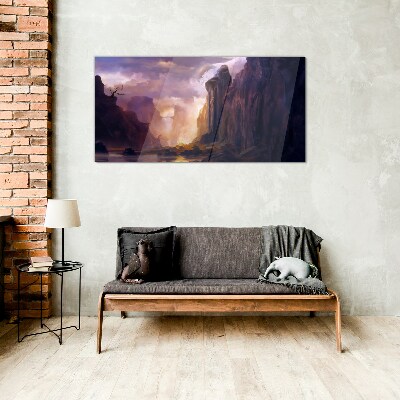 Tableau photo sur verre Paysages de montagne magiques