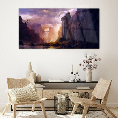 Tableau photo sur verre Paysages de montagne magiques