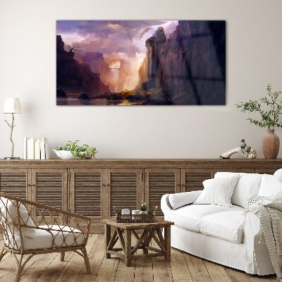 Tableau photo sur verre Paysages de montagne magiques