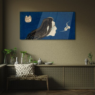 Tableau photo sur verre L'intention dans la fumée