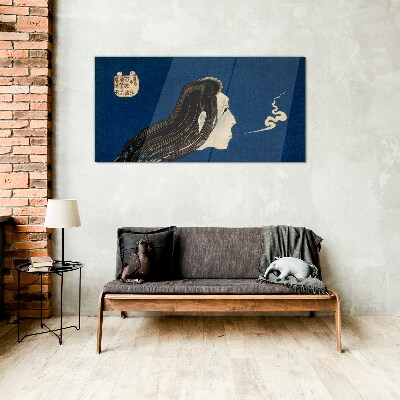 Tableau photo sur verre L'intention dans la fumée