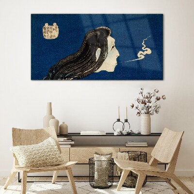 Tableau photo sur verre L'intention dans la fumée