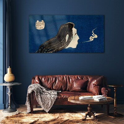 Tableau photo sur verre L'intention dans la fumée