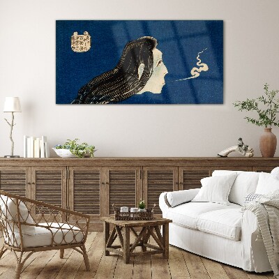 Tableau photo sur verre L'intention dans la fumée