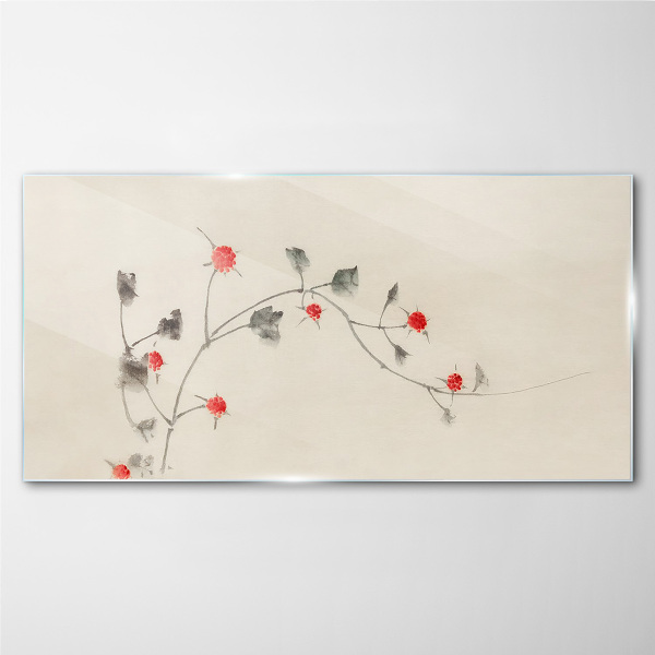 Tableau photo sur verre Ruban floral