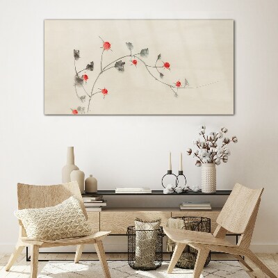 Tableau photo sur verre Ruban floral