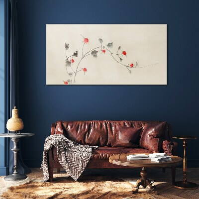 Tableau photo sur verre Ruban floral