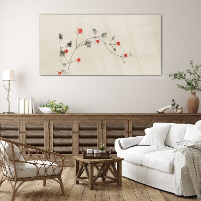 Tableau photo sur verre Ruban floral