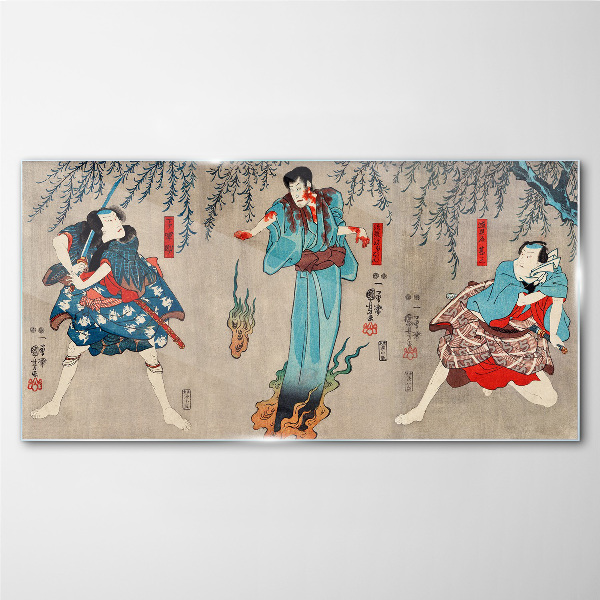 Tableau en verre Scène traditionnelle japonaise