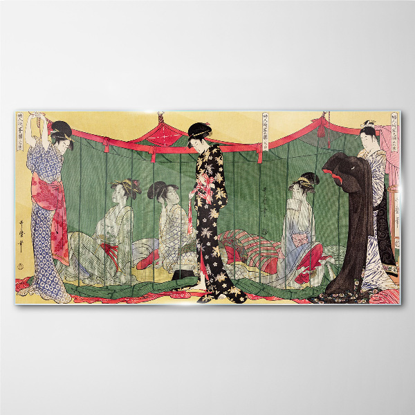 Tableau imprimé sur verre Une scène de la vie quotidienne japonaise