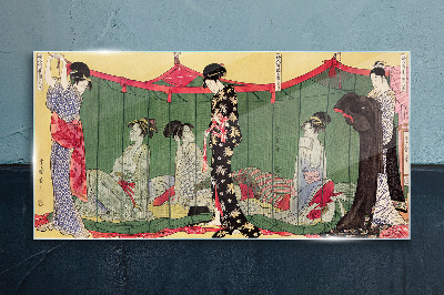 Tableau imprimé sur verre Une scène de la vie quotidienne japonaise