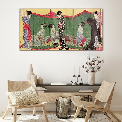Tableau imprimé sur verre Une scène de la vie quotidienne japonaise