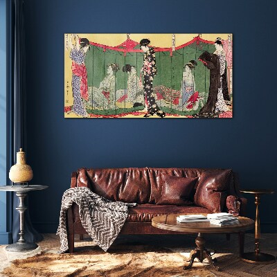Tableau imprimé sur verre Une scène de la vie quotidienne japonaise