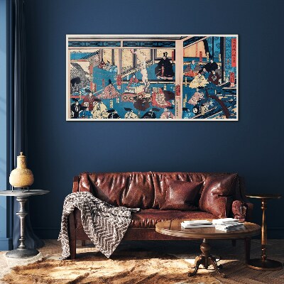 Tableau verre imprimé Une scène de la vie japonaise