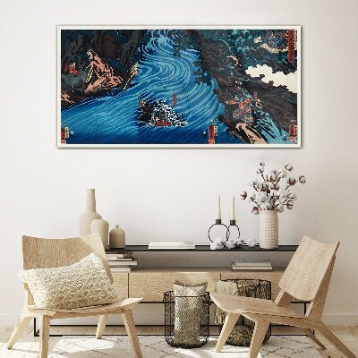 Tableau en verre Une vague sur la rivière