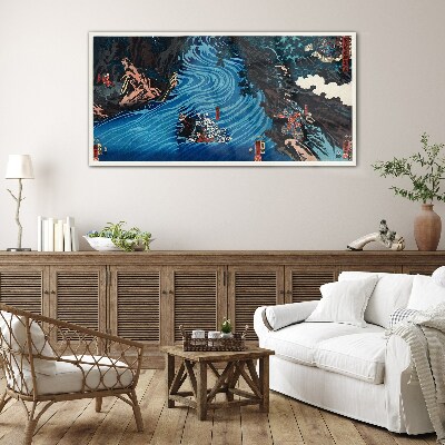 Tableau en verre Une vague sur la rivière