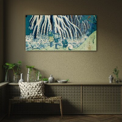 Tableau sur verre Sous un arbre dans un paysage hivernal
