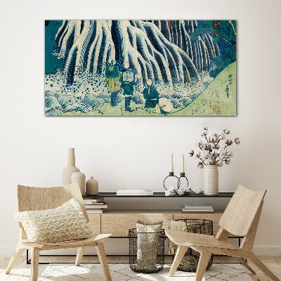 Tableau sur verre Sous un arbre dans un paysage hivernal