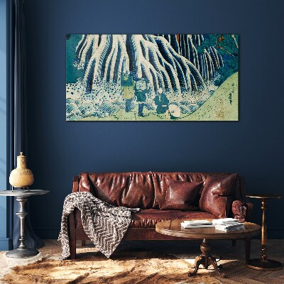 Tableau sur verre Sous un arbre dans un paysage hivernal