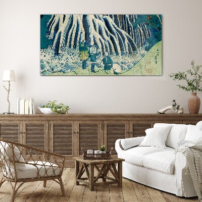 Tableau sur verre Sous un arbre dans un paysage hivernal
