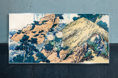 Tableau verre imprimé scène rurale japonaise