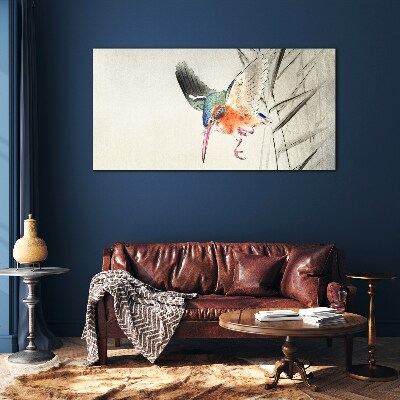 Tableau en verre Le vol joyeux du martin-pêcheur