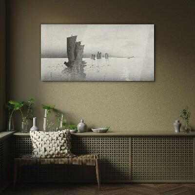 Tableau photo sur verre Un voyage paisible sur les eaux