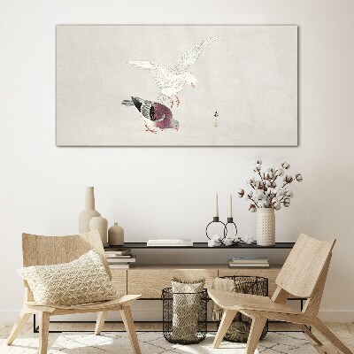 Tableau en verre Oiseaux en mouvement