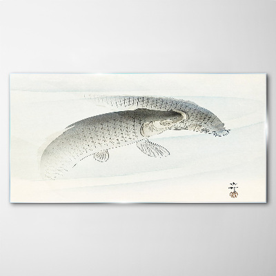 Tableau imprimé sur verre Les poissons dansent dans l'eau calme